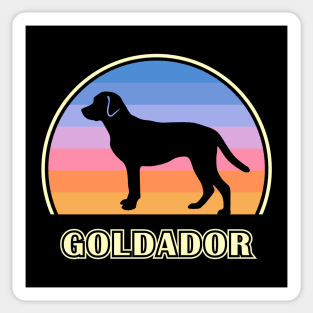 Goldador Vintage Sunset Dog Sticker